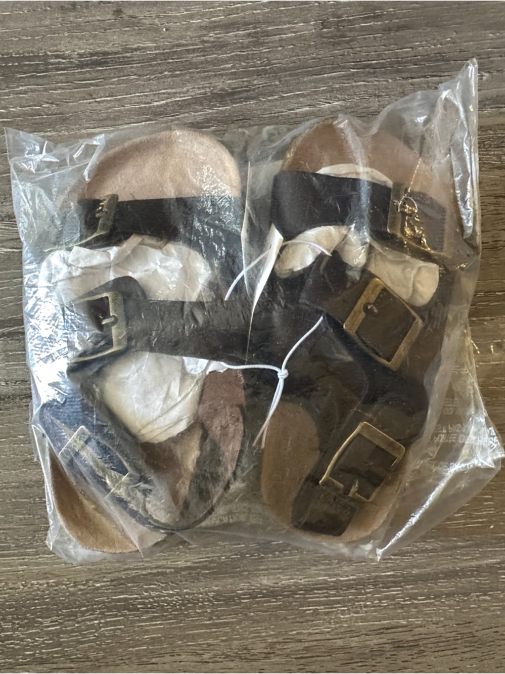 Boys Deep Brown Double-Buckle Cork-Style Sandals - Picture 5 of 6